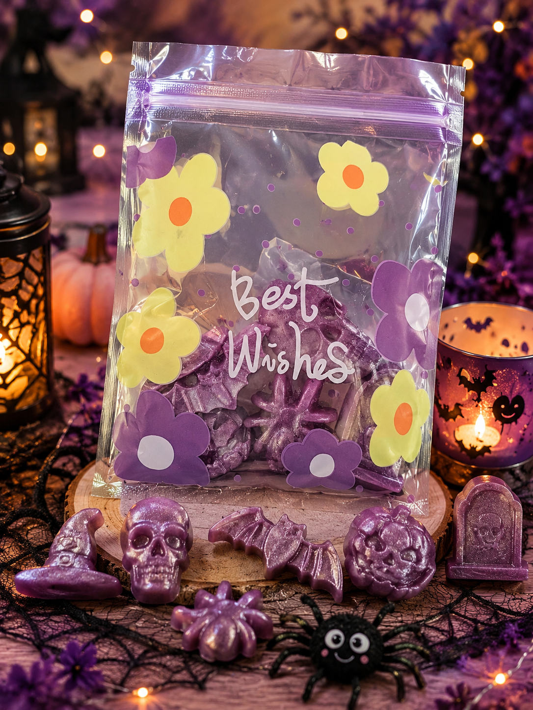 Sachet de 6 Fondants Halloween parfumés aux fruits de la passion.